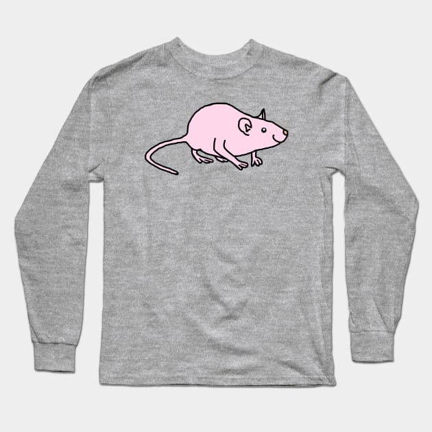 Pink Rat Long Sleeve T-Shirt by ellenhenryart